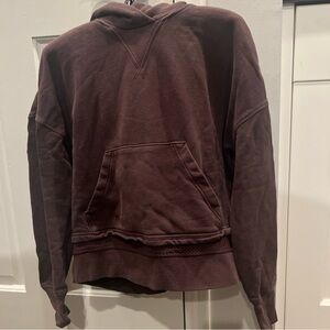 Lululemon Hoodie Pullover Sweatshirt Pockets Women's Size 6 Plum Mesh Trim